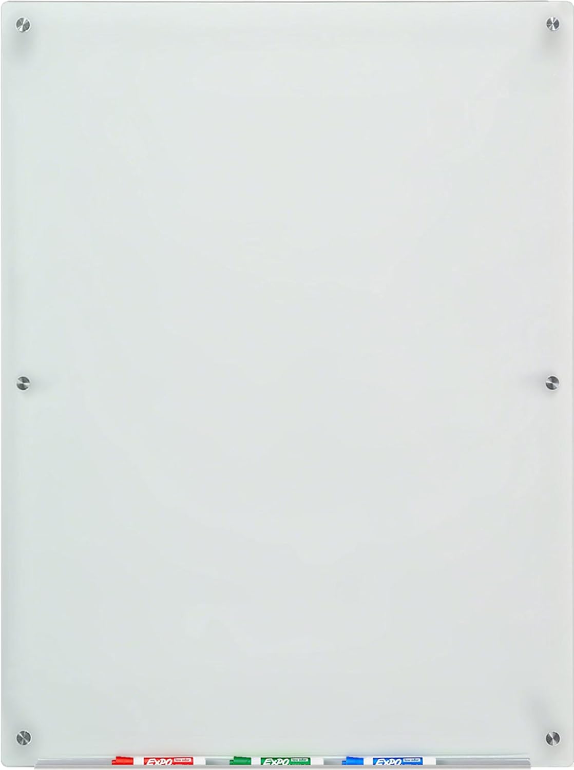 Audio-Visual Direct Frosted Glass Dry-Erase Board Set - 45 x 30 - Includes Hardware & Marker Tray (Non-Magnetic)